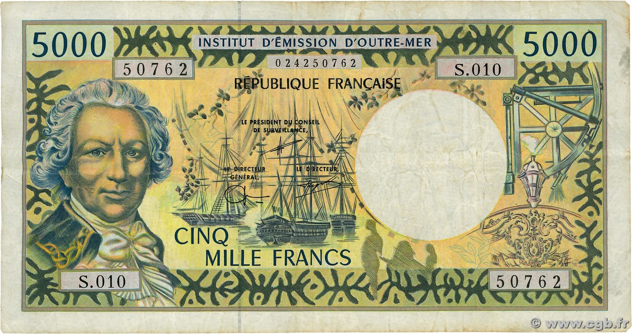 5000 Francs POLYNÉSIE, TERRITOIRES D OUTRE MER  2001 P.03f TB
