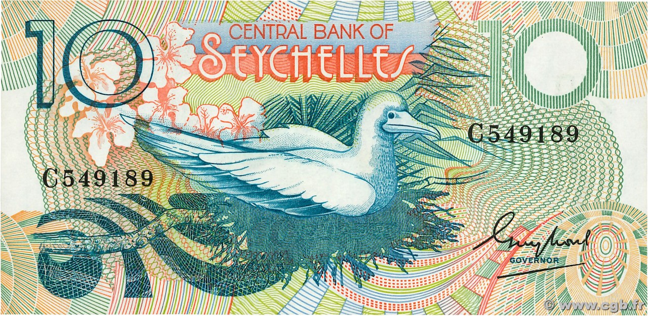 10 Rupees SEYCHELLES  1983 P.28a UNC