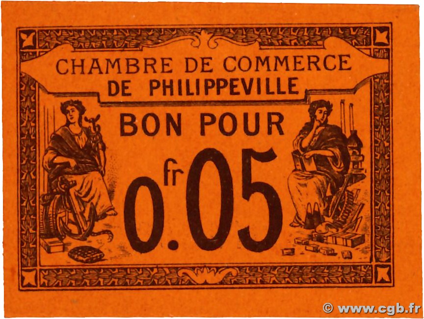 5 Centimes ALGÉRIE Philippeville 1915 JP.12 SPL