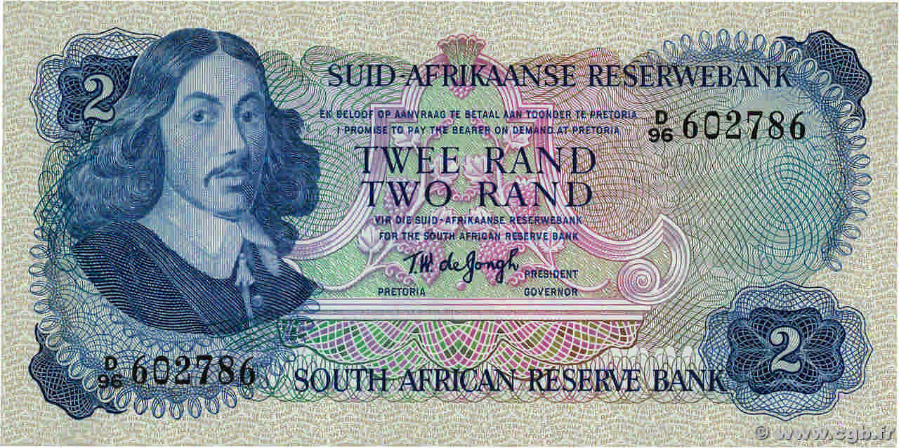 2 Rand SOUTH AFRICA  1974 P.117a UNC
