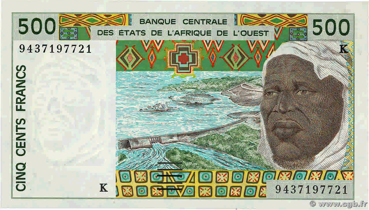 500 Francs WEST AFRIKANISCHE STAATEN  1994 P.710Kd ST