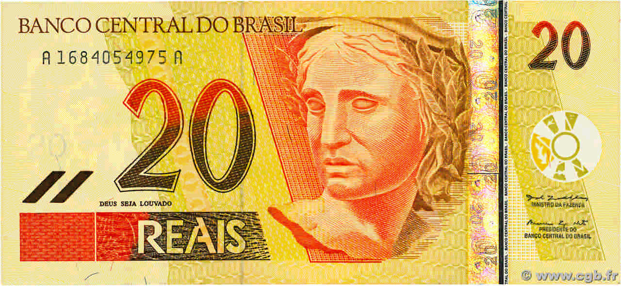 20 Reais BRÉSIL  2002 P.250a SPL