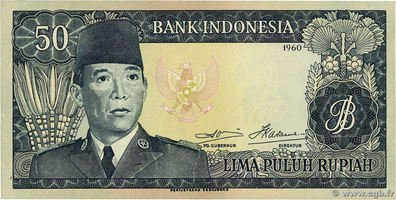 50 Rupiah INDONESIA  1960 P.085b FDC