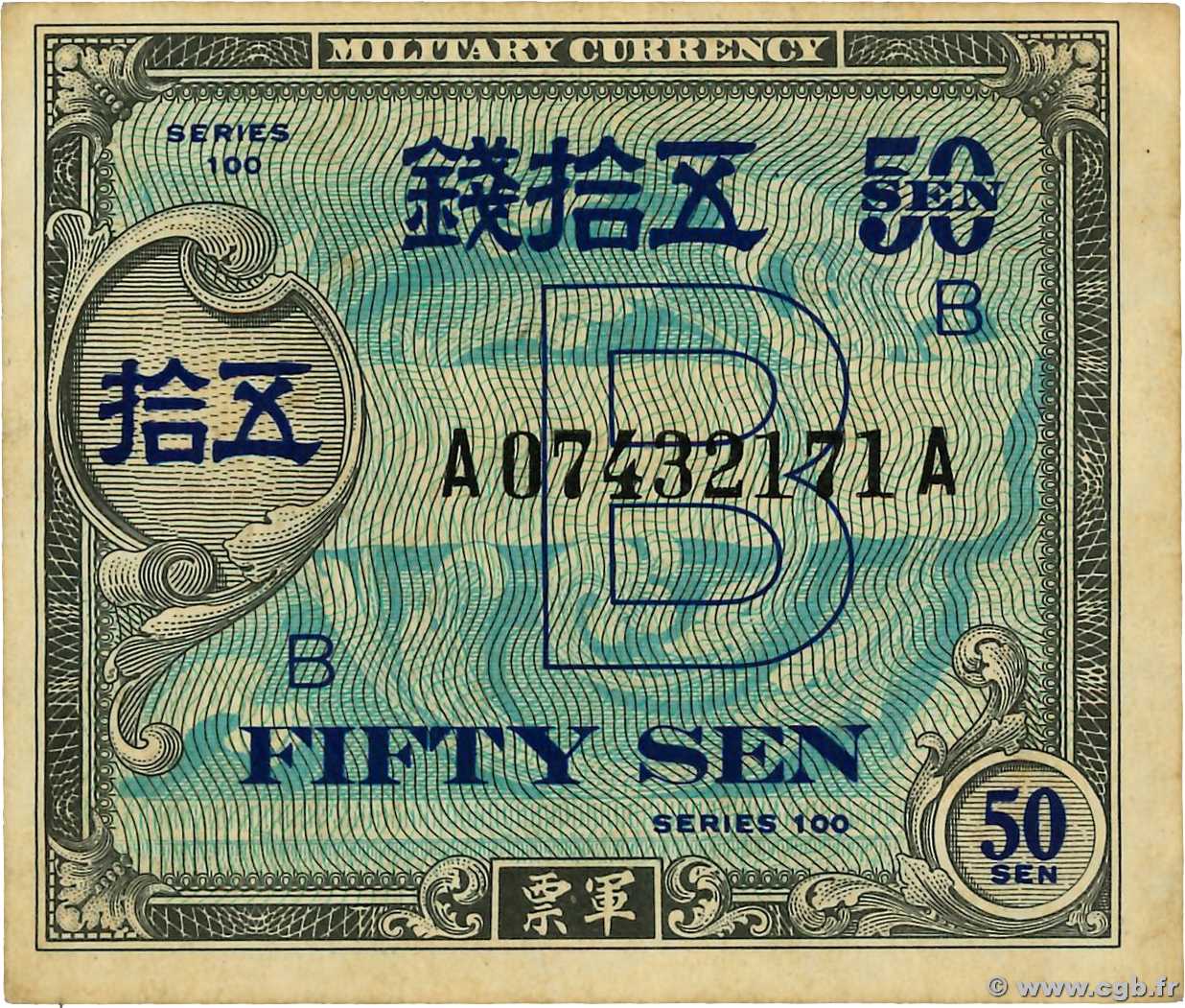50 Sen JAPAN  1945 P.065 SS