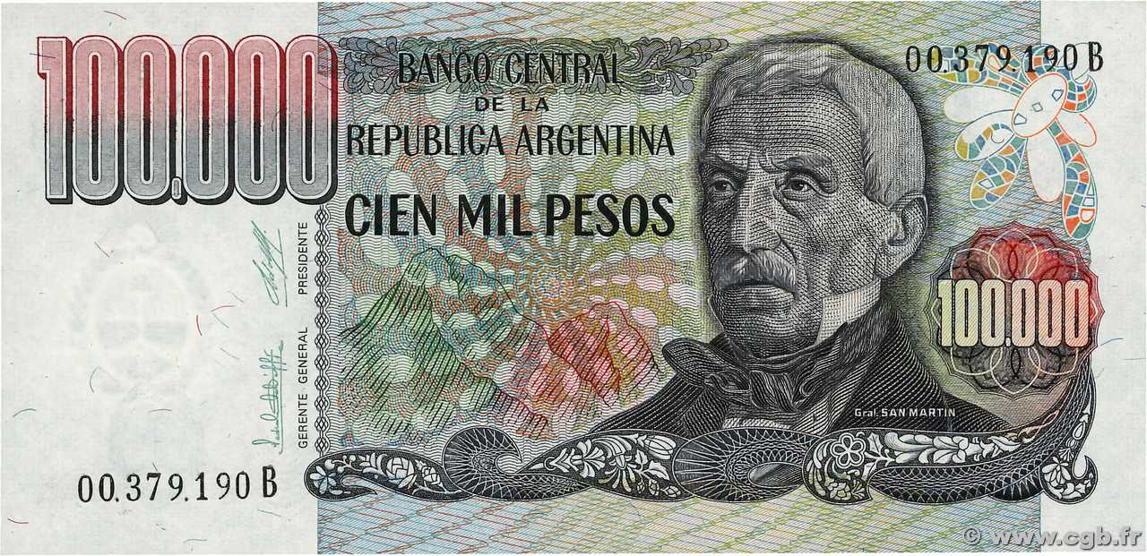 100000 Pesos ARGENTINA  1976 P.308a FDC