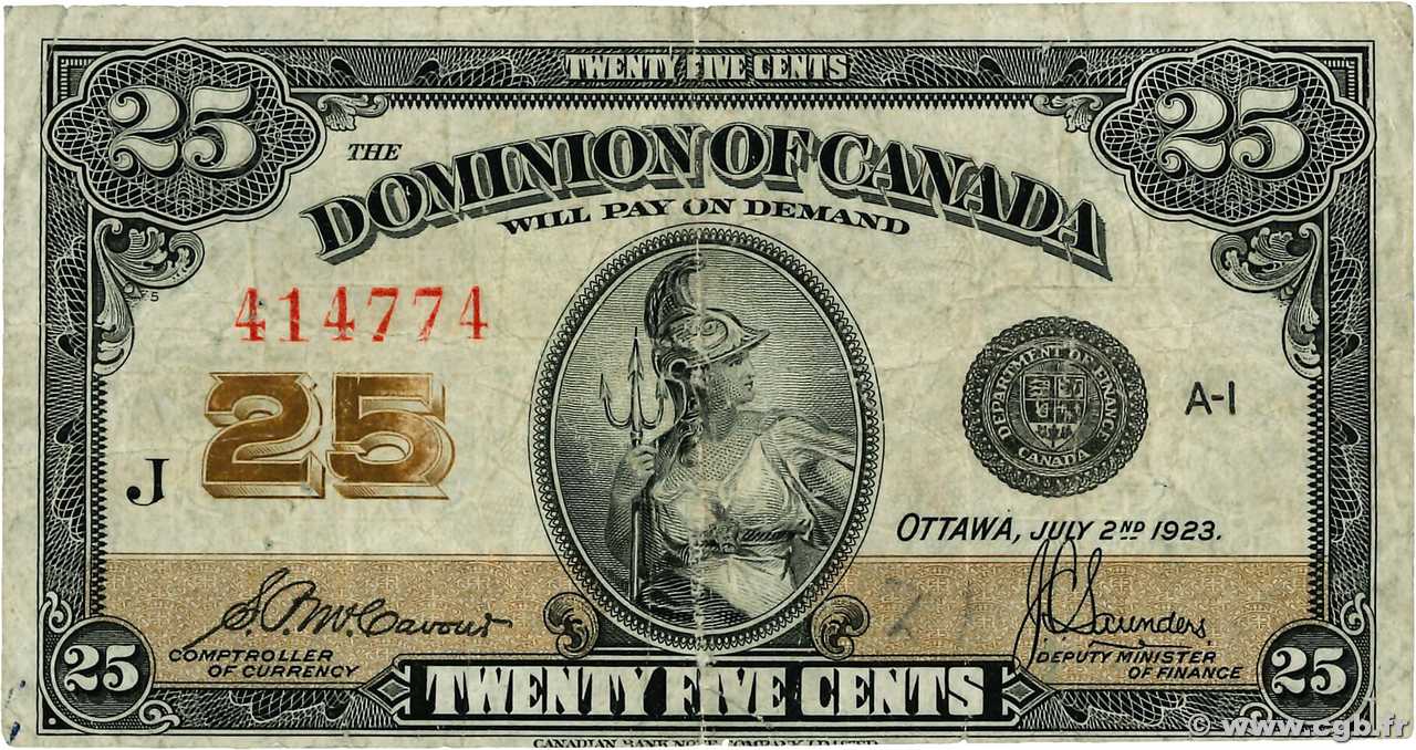 25 Cents CANADA  1900 P.011b TB