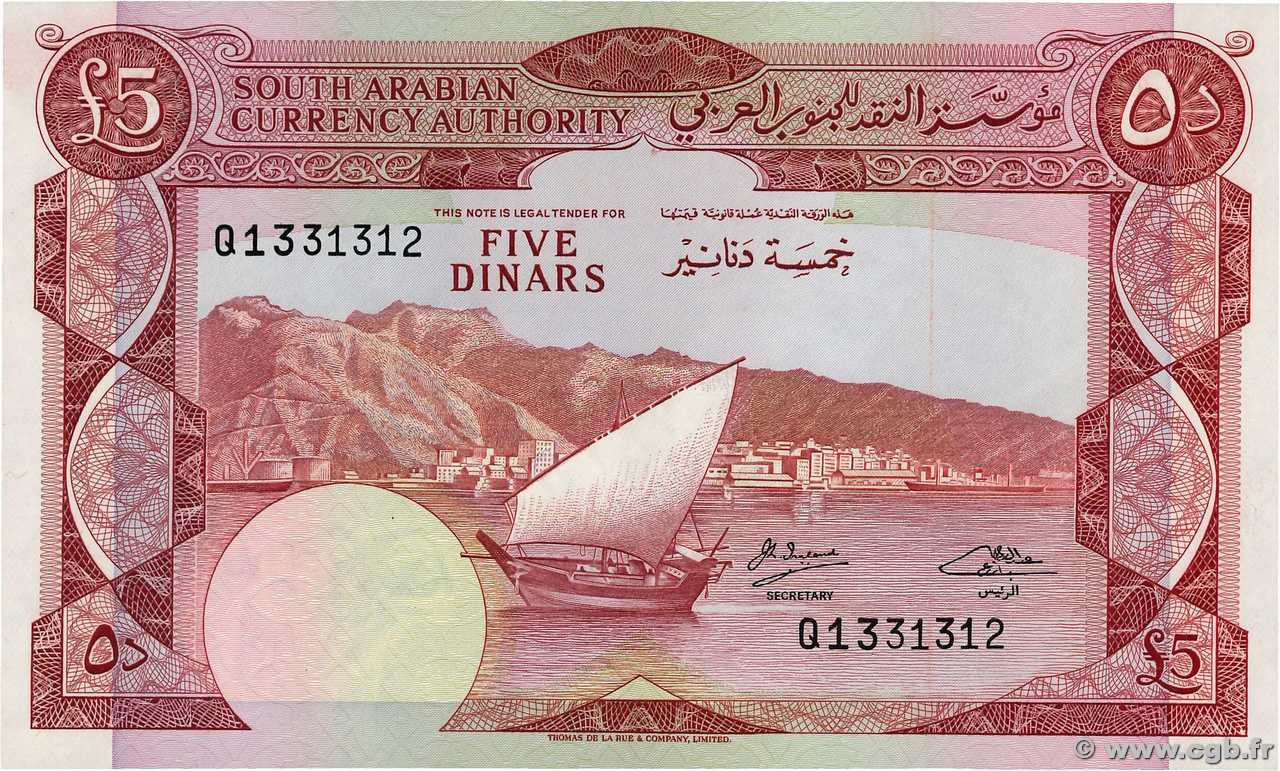 5 Dinars YEMEN DEMOCRATIC REPUBLIC  1965 P.04b FDC