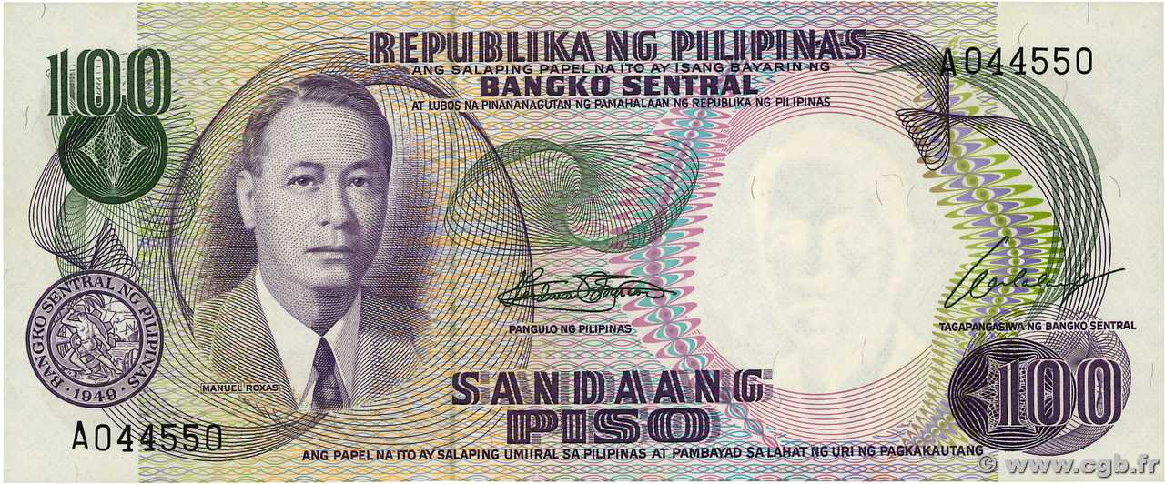 100 Piso FILIPINAS  1969 P.147a FDC