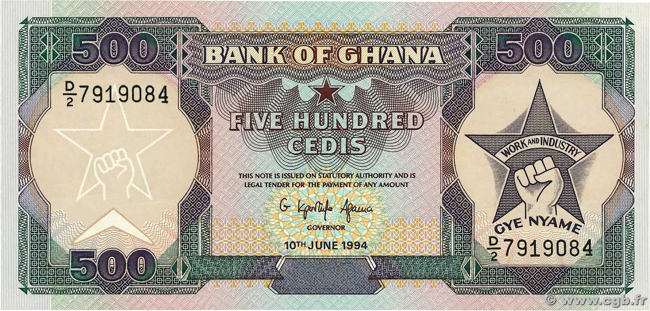 500 Cedis GHANA  1994 P.28c ST