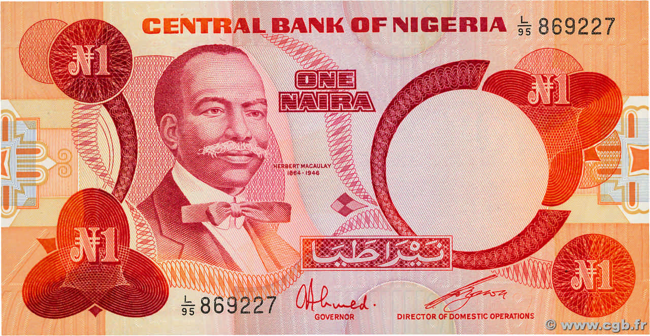 1 Naira NIGERIA  1979 P.19c ST