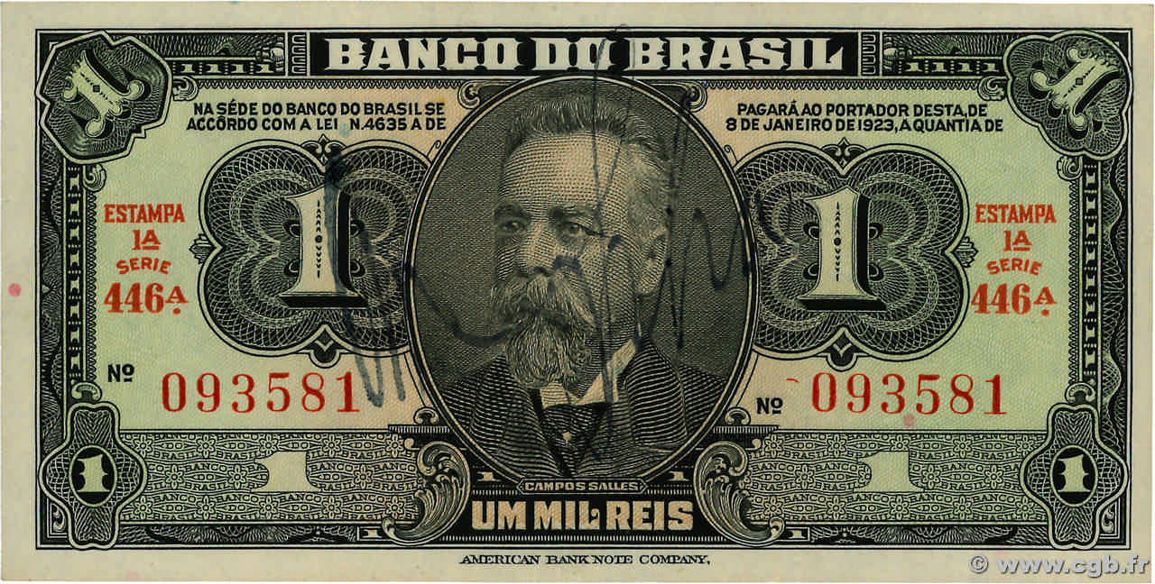 1 Mil Reis BRÉSIL  1944 P.131A SUP+