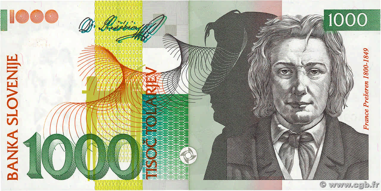 1000 Tolarjev SLOVÉNIE  1992 P.17a NEUF
