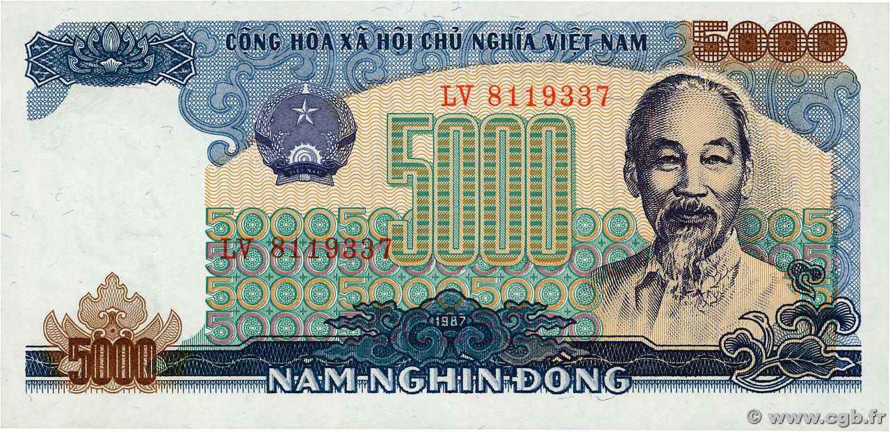 ベトナム 5000ドン SPECIMEN 1975年 ベトナム 5000ドン SPECIMEN 1975年 1975 Vietnamese Paper Money for