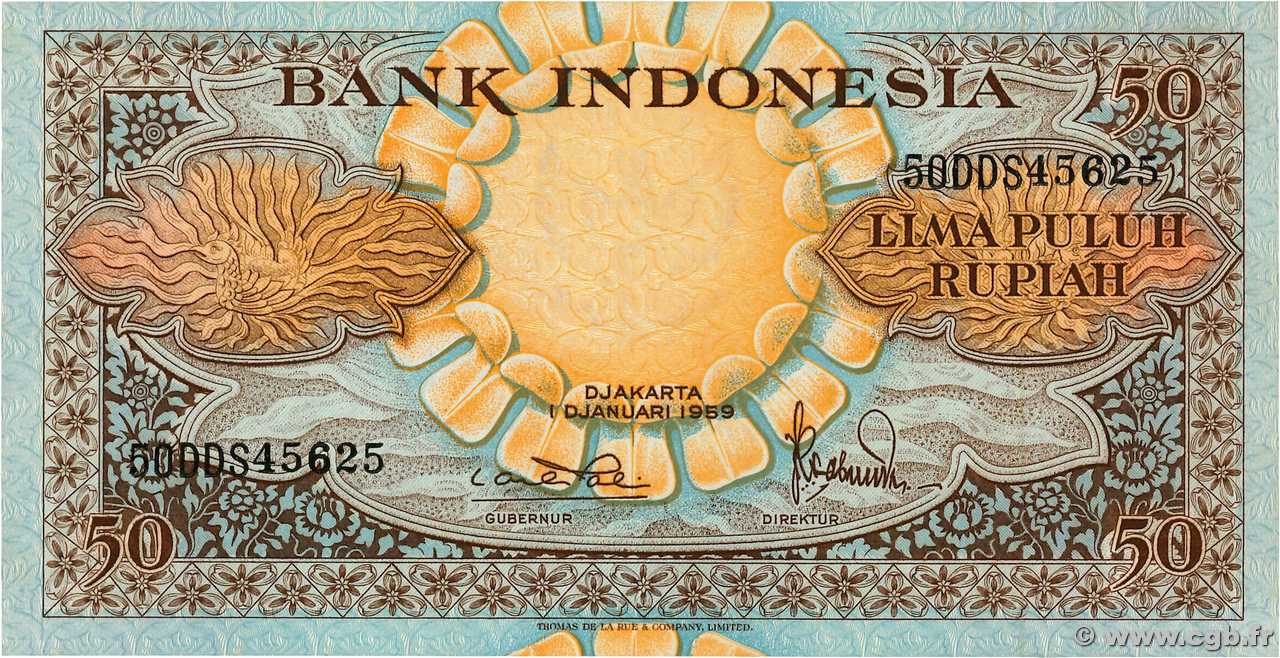 50 Rupiah INDONÉSIE  1959 P.068a NEUF