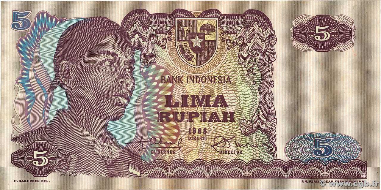 5 Rupiah INDONESIA  1968 P.104a FDC