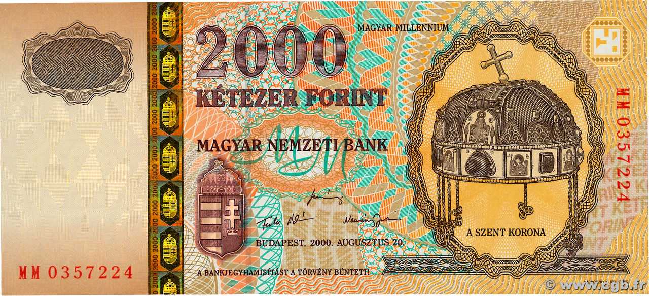 2000 Forint HONGRIE  2000 P.186a NEUF