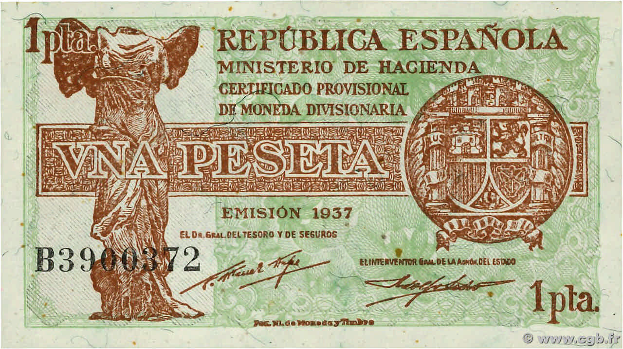 1 Peseta ESPAGNE  1937 P.094 NEUF