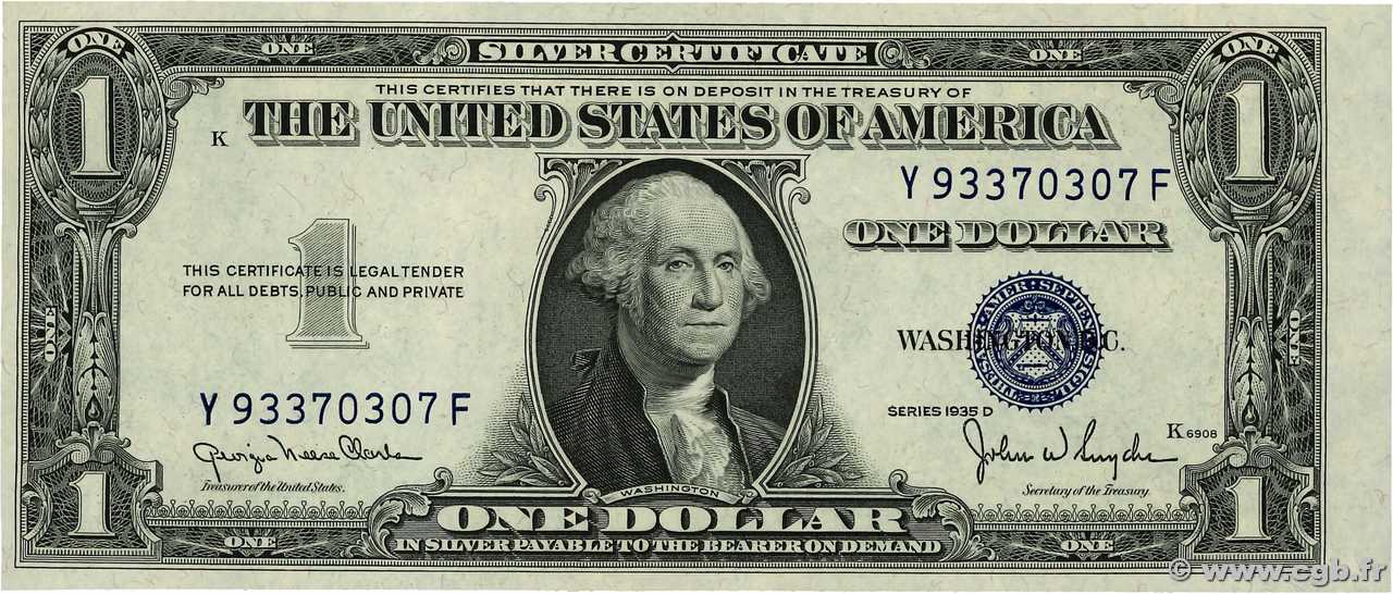 1 Dollar ÉTATS-UNIS D AMÉRIQUE  1935 P.416D1 NEUF