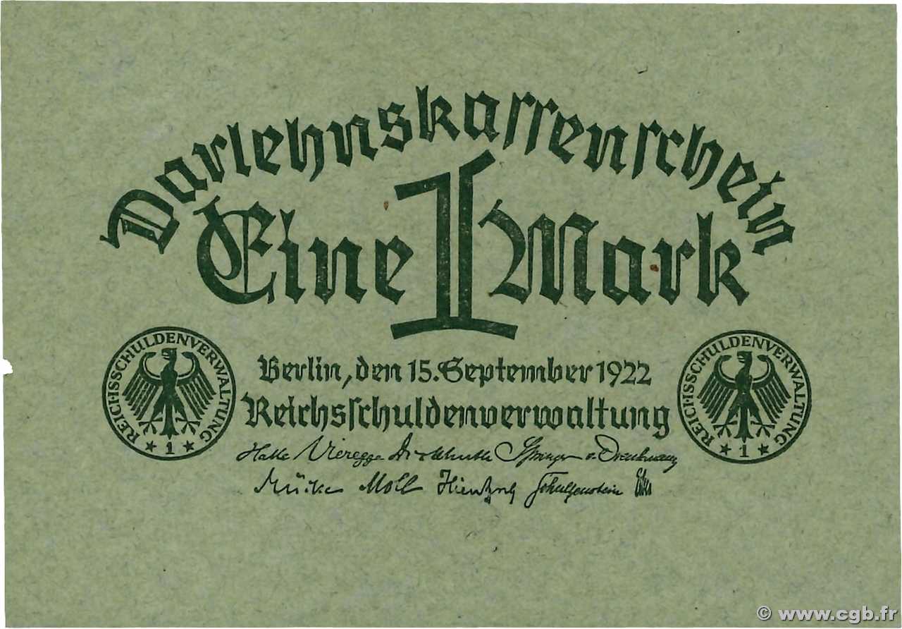1 Mark ALLEMAGNE  1922 P.061a SPL