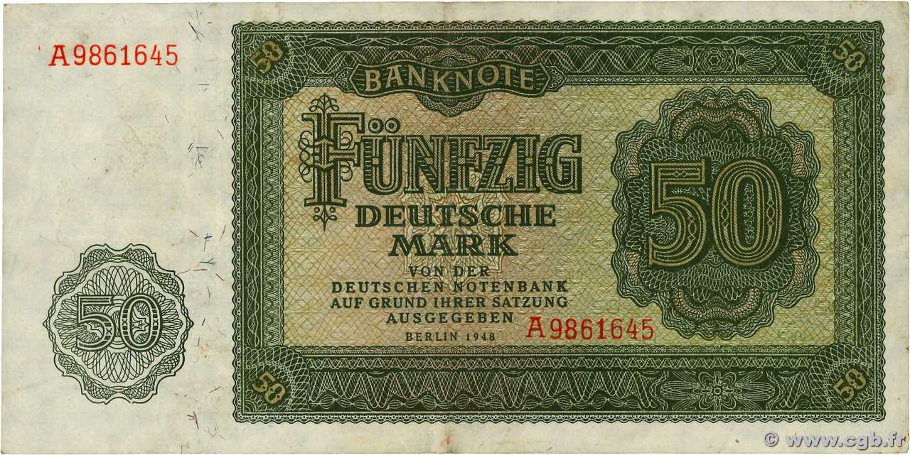 50 Deutsche Mark ALLEMAGNE RÉPUBLIQUE DÉMOCRATIQUE  1948 P.14a TTB