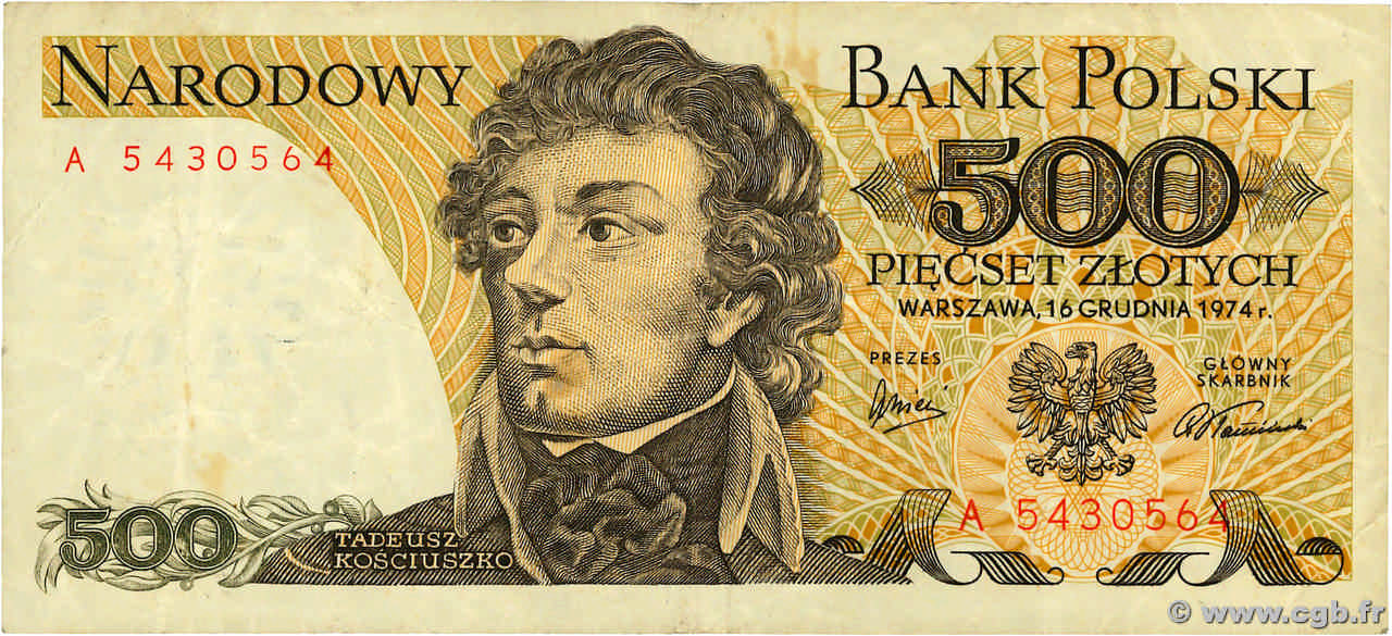 500 Zlotych POLONIA  1974 P.145a BC