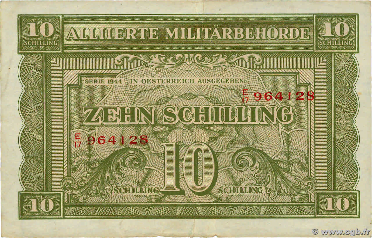 10 Schilling AUTRICHE  1944 P.106 TTB