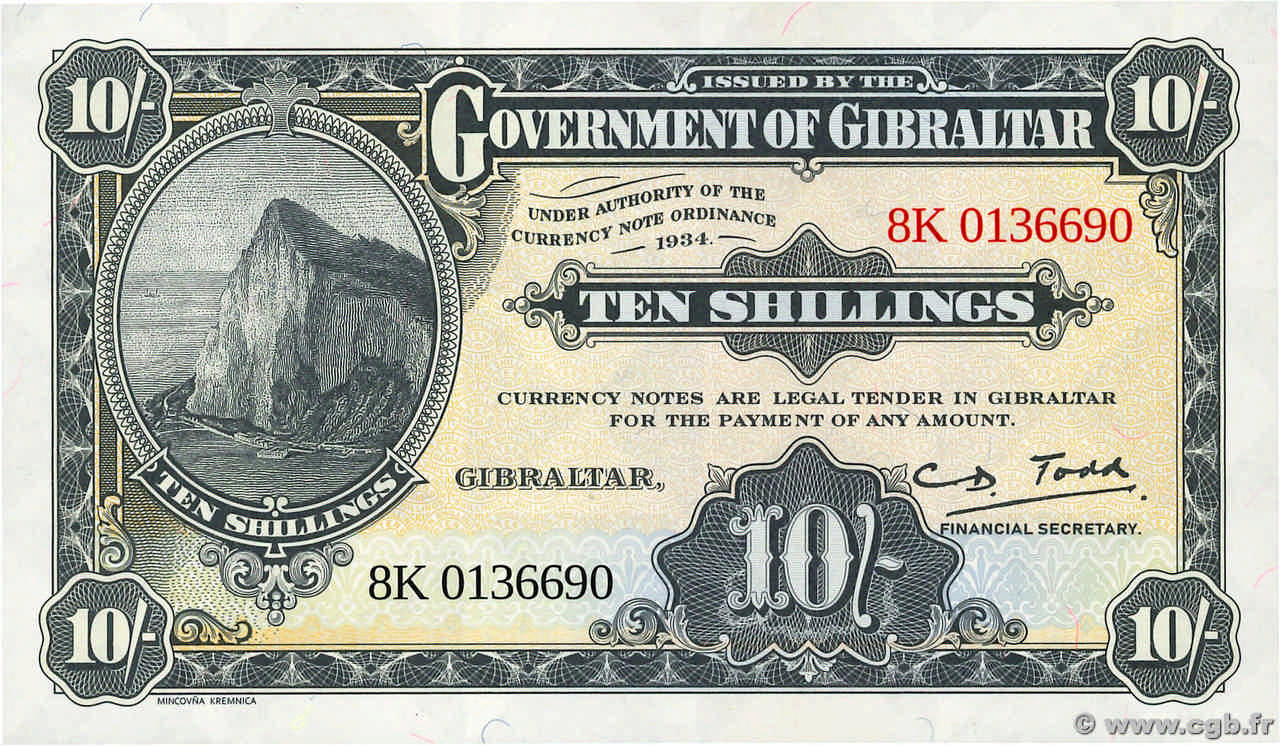 10 Shillings Commémoratif GIBRALTAR  2018 P.New  NEUF
