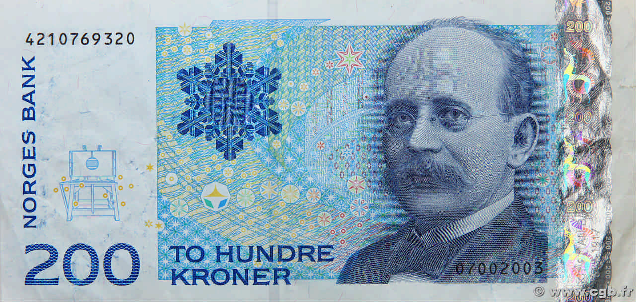 200 Kroner NORWAY 2003 P.50b b01_7166 Banknotes