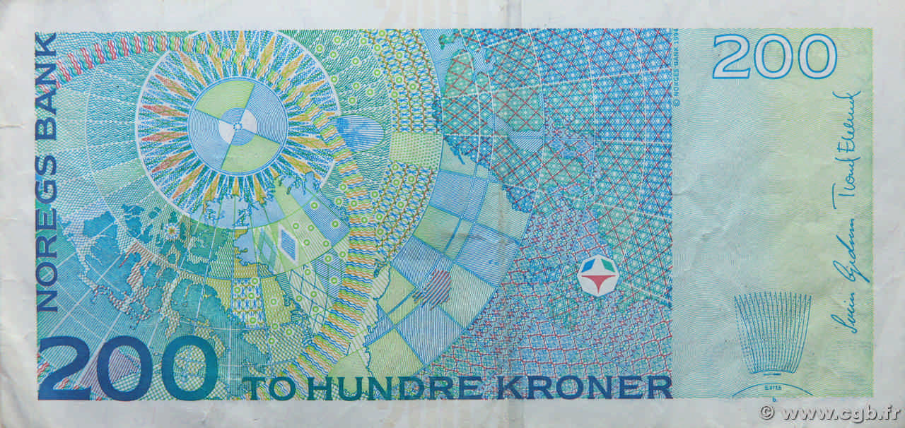 200 Kroner NORWAY 2003 P.50b b01_7166 Banknotes
