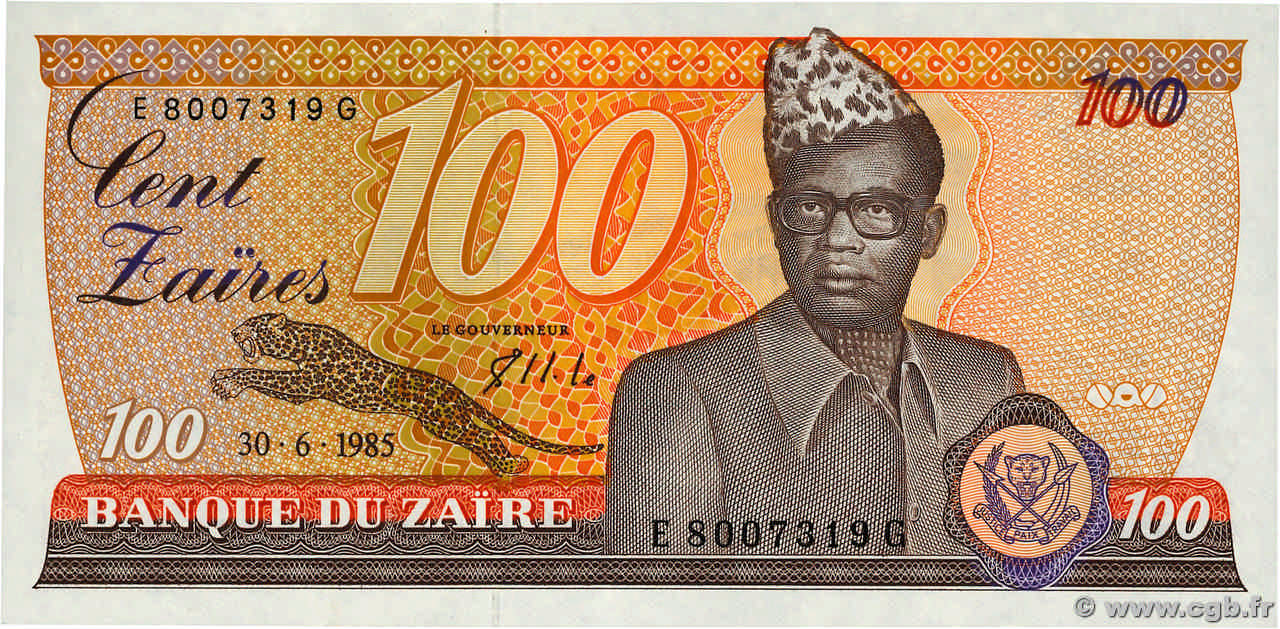 100 Zaïres ZAÏRE  1983 P.29b NEUF