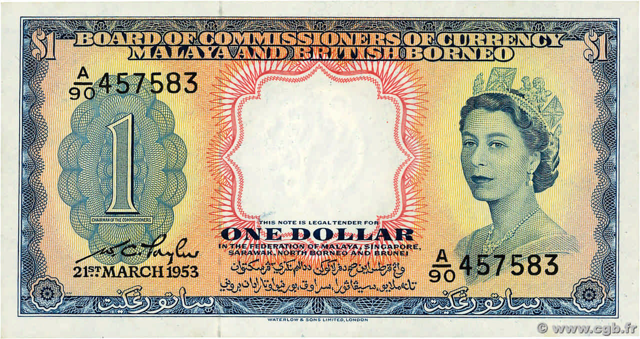 1 Dollar MALAYA and BRITISH BORNEO  1953 P.01a UNC