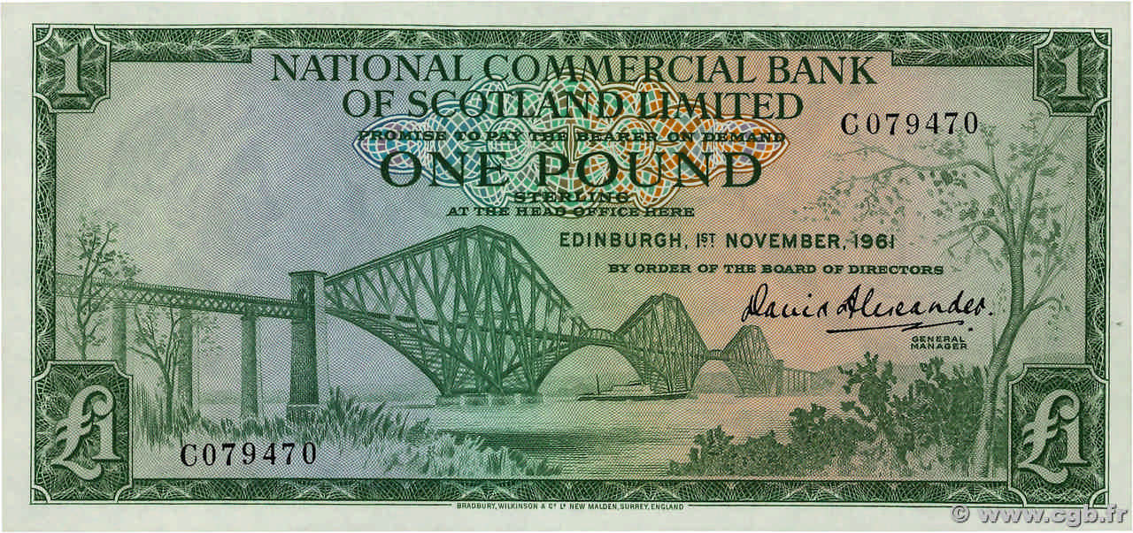 1 Pound SCOTLAND  1961 P.269a FDC