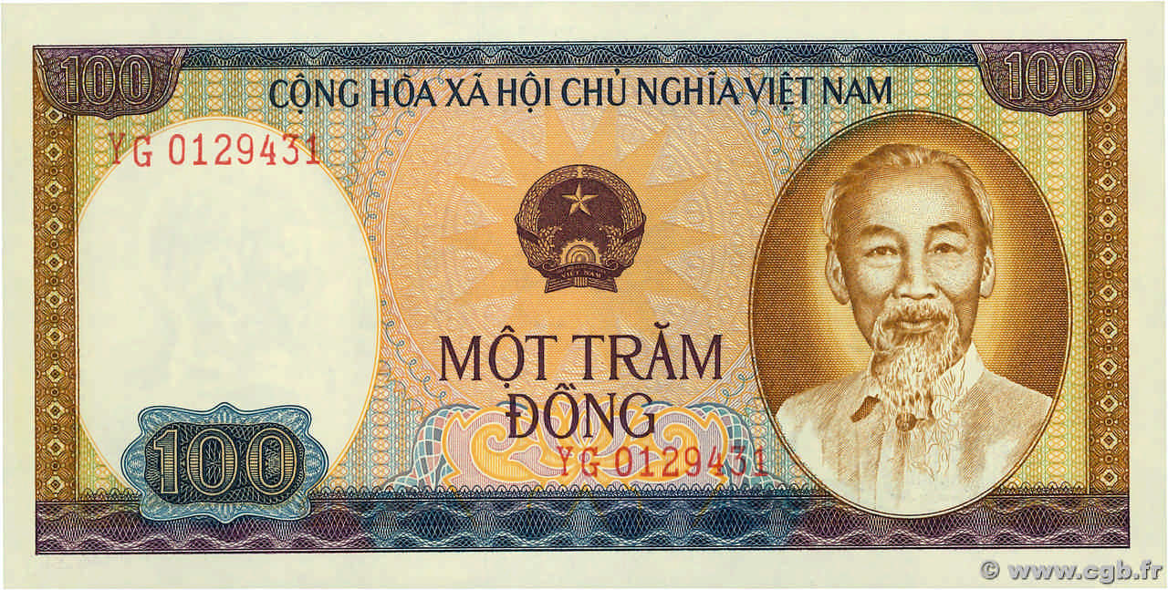 100 Dong VIETNAM  1980 P.088b UNC