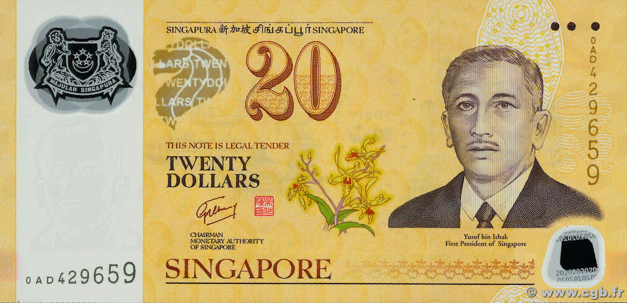 20 Dollars Commémoratif SINGAPUR  2007 P.53 FDC
