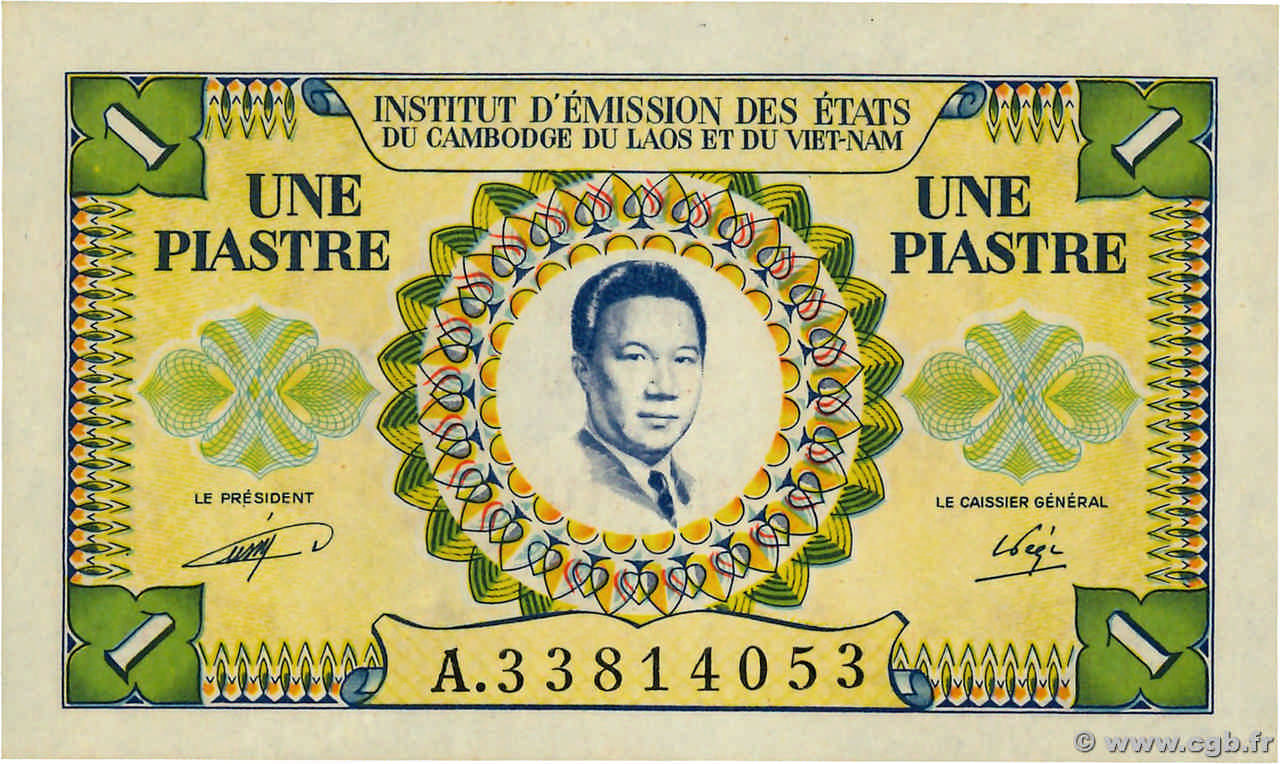 1 Piastre - 1 Dong INDOCHINE FRANÇAISE  1953 P.104 NEUF