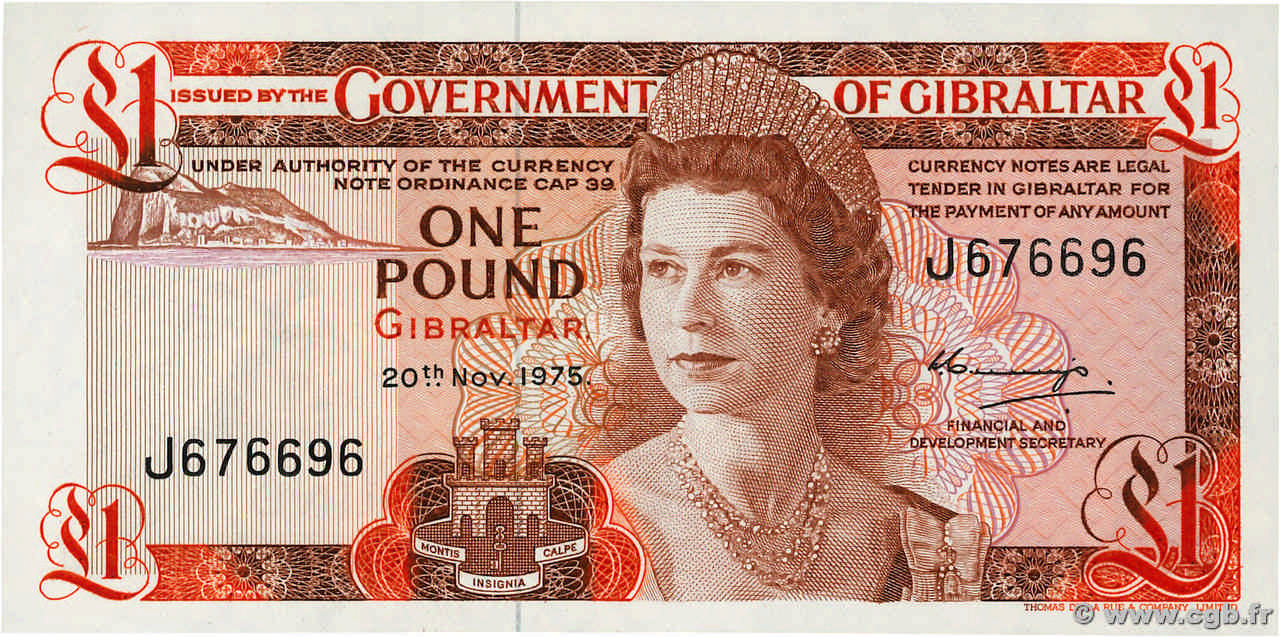 1 Pound GIBRALTAR  1975 P.20a NEUF