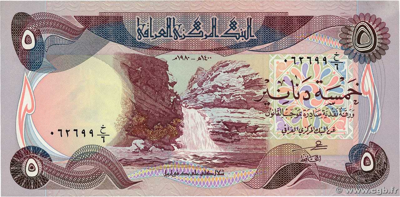 5 Dinars IRAQ  1980 P.070a UNC