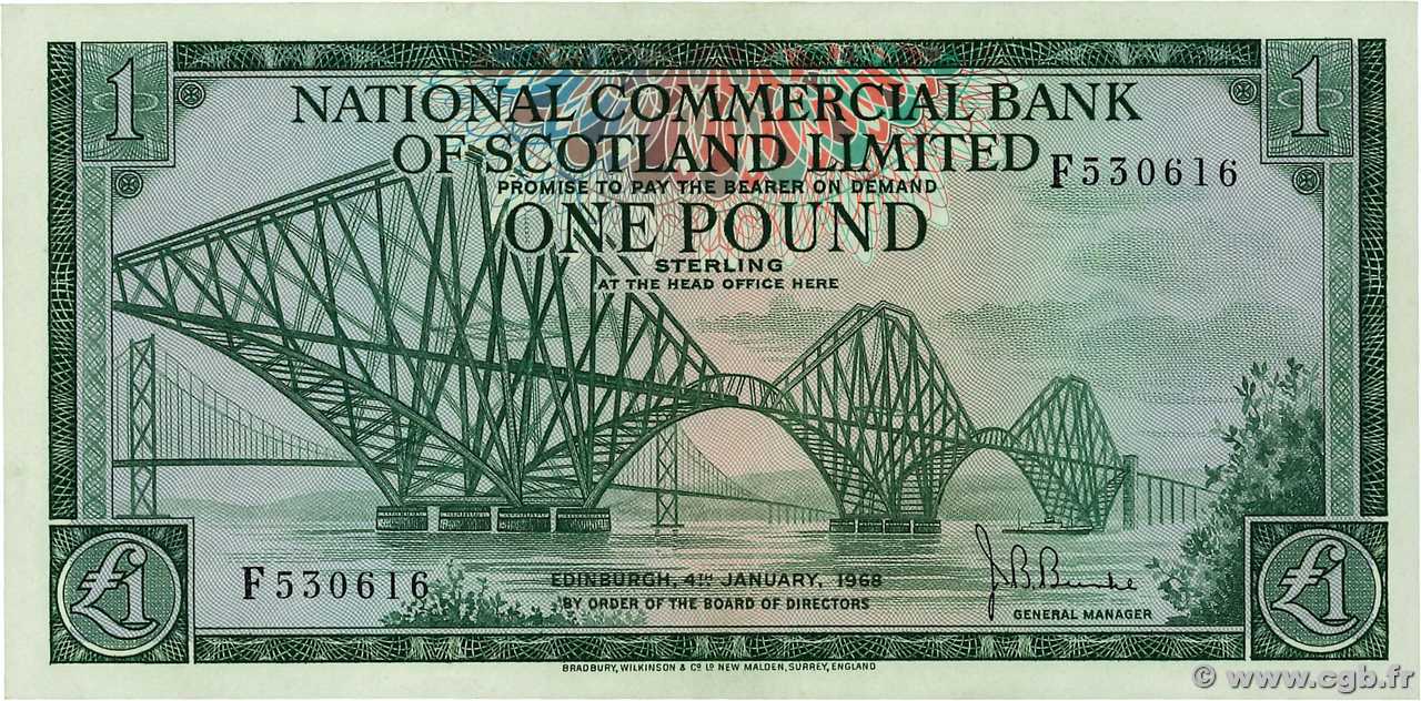 1 Pound SCOTLAND  1968 P.274a VF+