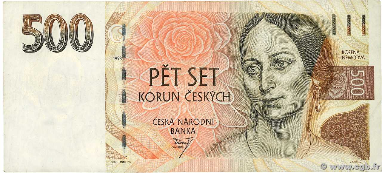 500 Korun REPUBBLICA CECA  1993 P.07a MB