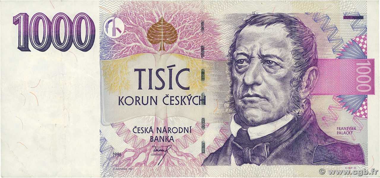 1000 Korun CZECH REPUBLIC  1996 P.15 VF-