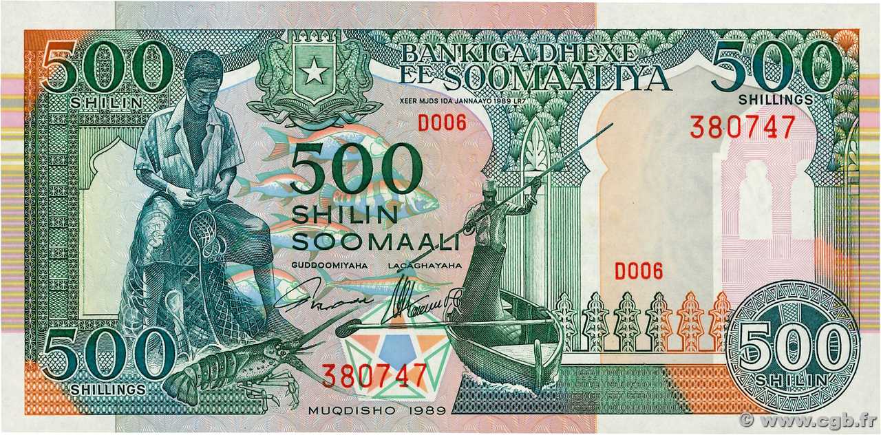 500 Shilin SOMALIE RÉPUBLIQUE DÉMOCRATIQUE  1989 P.36 NEUF