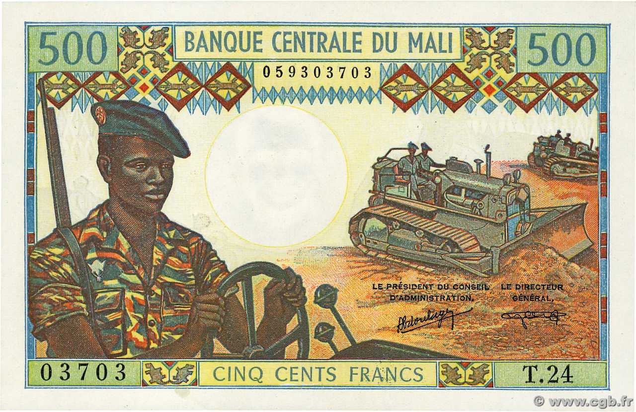 500 Francs MALI  1973 P.12f SUP+