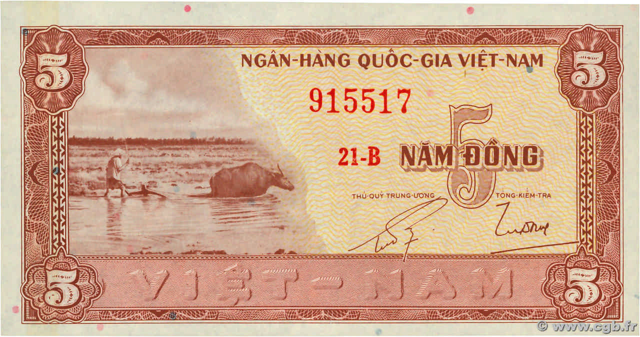 5 Dong VIET NAM SUD  1955 P.13a NEUF
