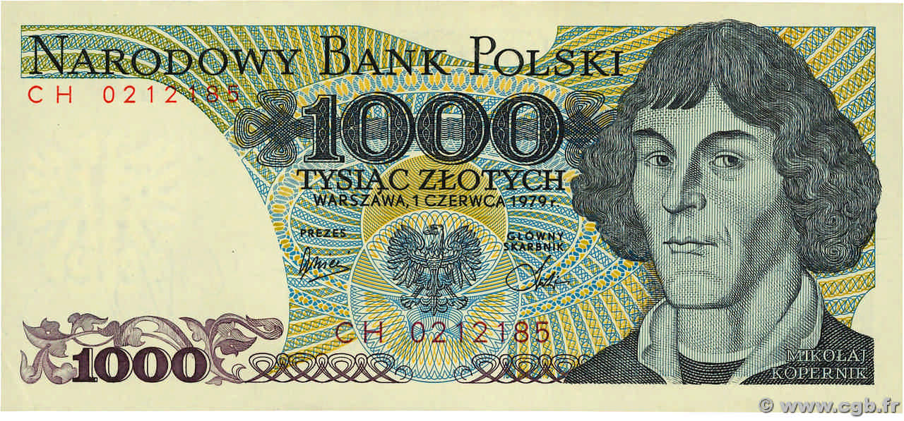 1000 Zlotych POLOGNE  1979 P.146b pr.NEUF
