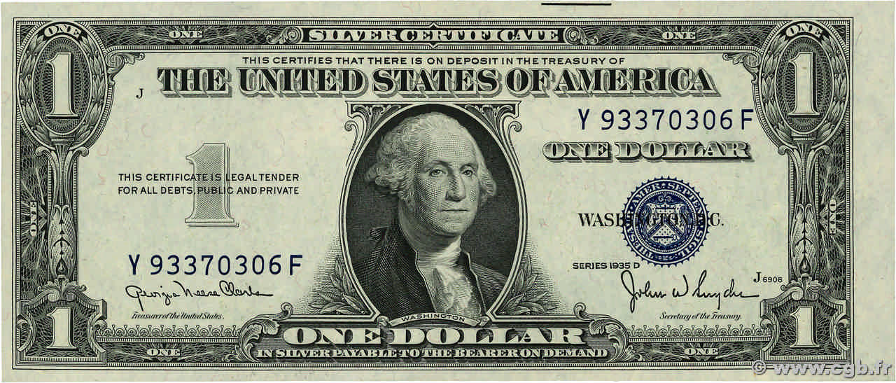 1 Dollar ÉTATS-UNIS D AMÉRIQUE  1935 P.416D1 NEUF