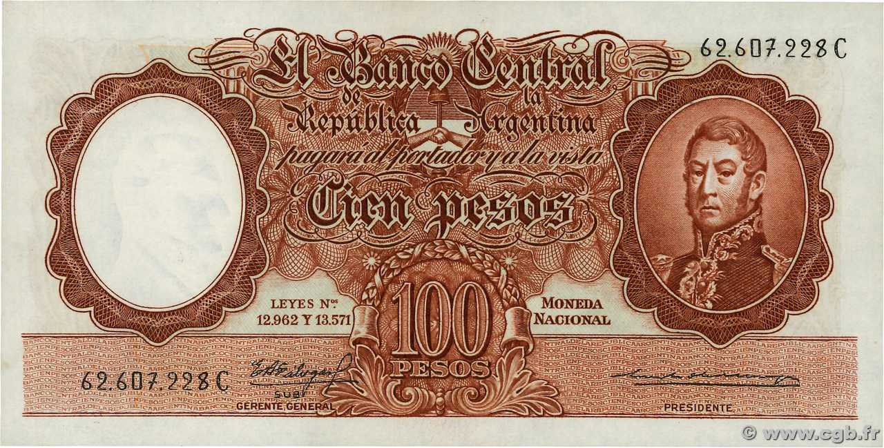 100 Pesos ARGENTINE  1957 P.272c NEUF