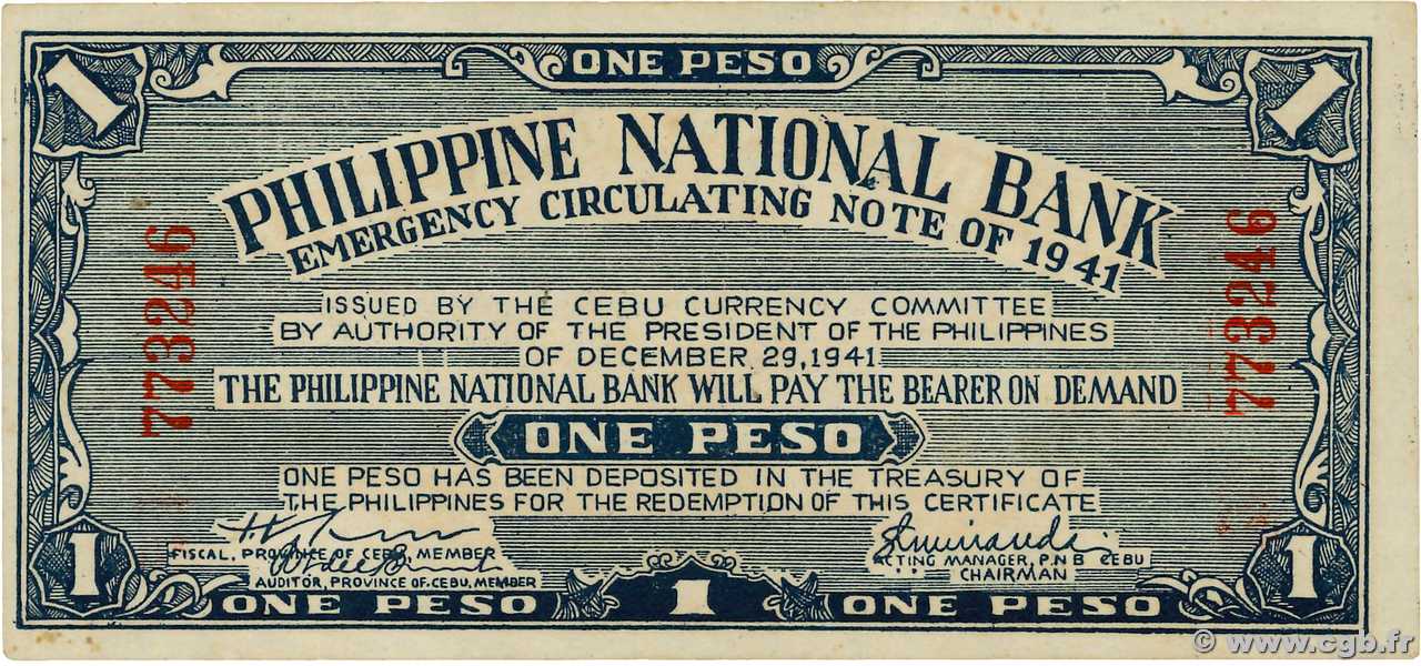 1 Peso PHILIPPINES  1941 PS.215 UNC-