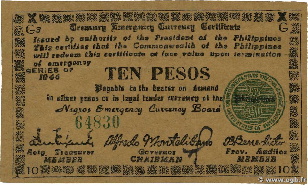 10 Pesos PHILIPPINES  1944 PS.677 UNC