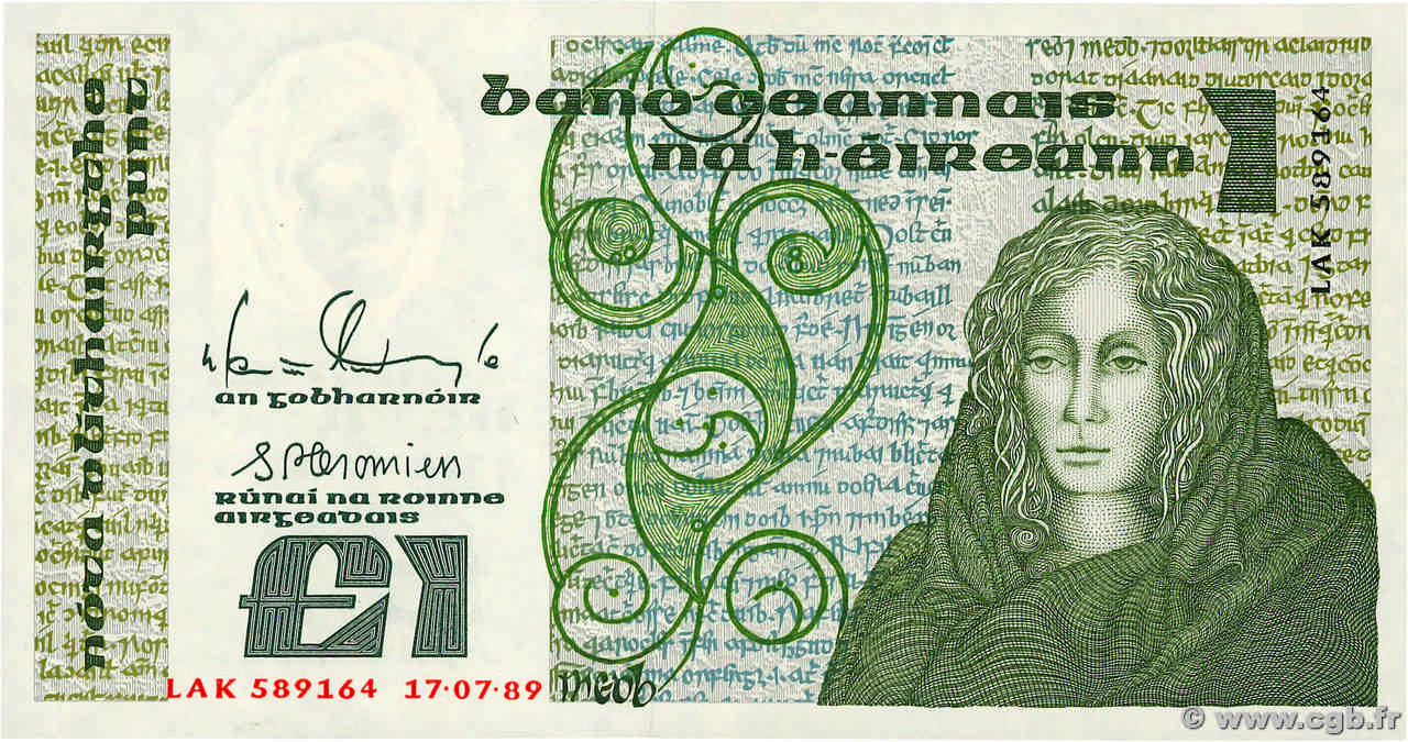 1 Pound IRLANDE  1989 P.070d NEUF