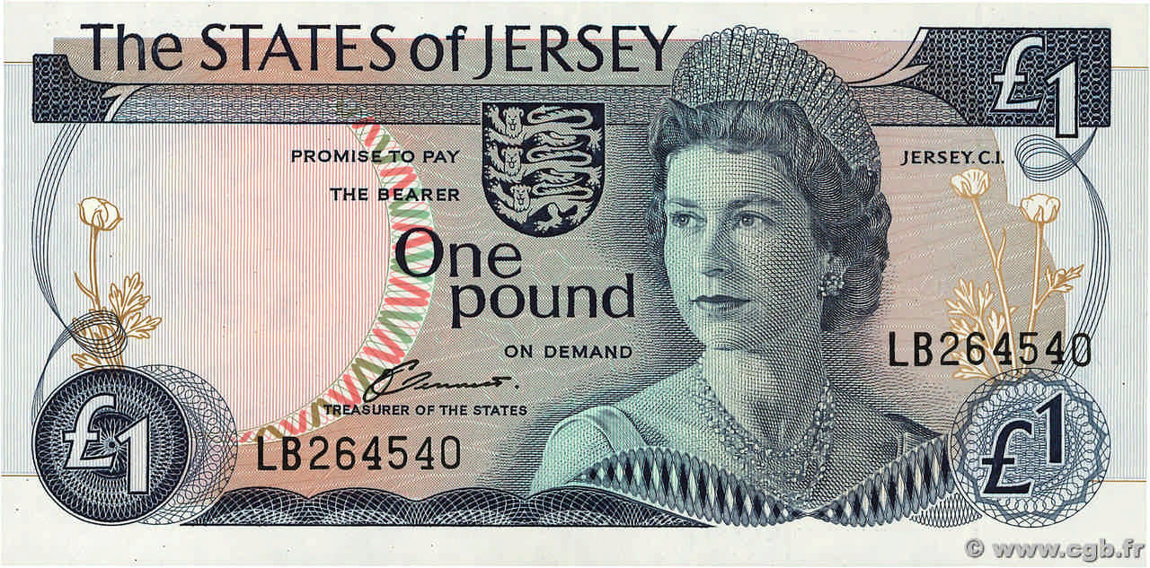 1 Pound JERSEY  1976 P.11a AU